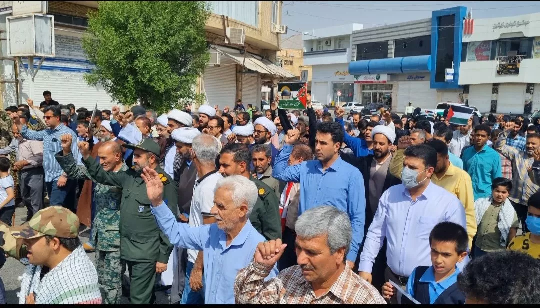 حضور حاجیآبادیها در راهپیمایی حمایت از مردم فلسطین